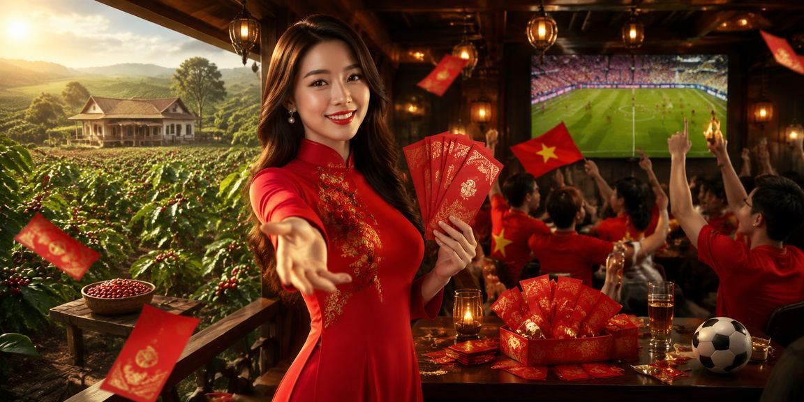 Người dùng Buôn Ma Thuột trong trang phục áo dài nhận phong bao đỏ may mắn từ nền tảng