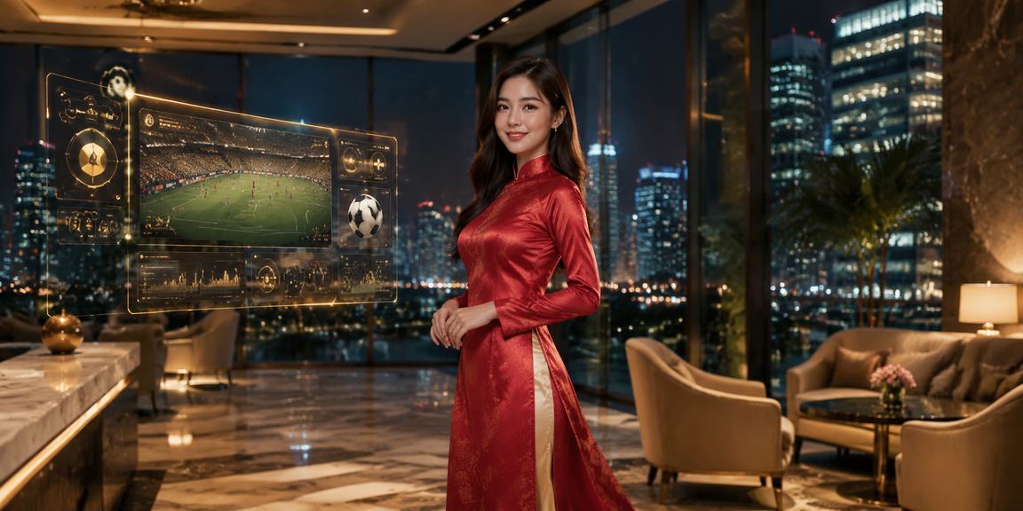 Người chơi Hà Nội trong trang phục áo dài kiểm tra voucher casino trực tuyến