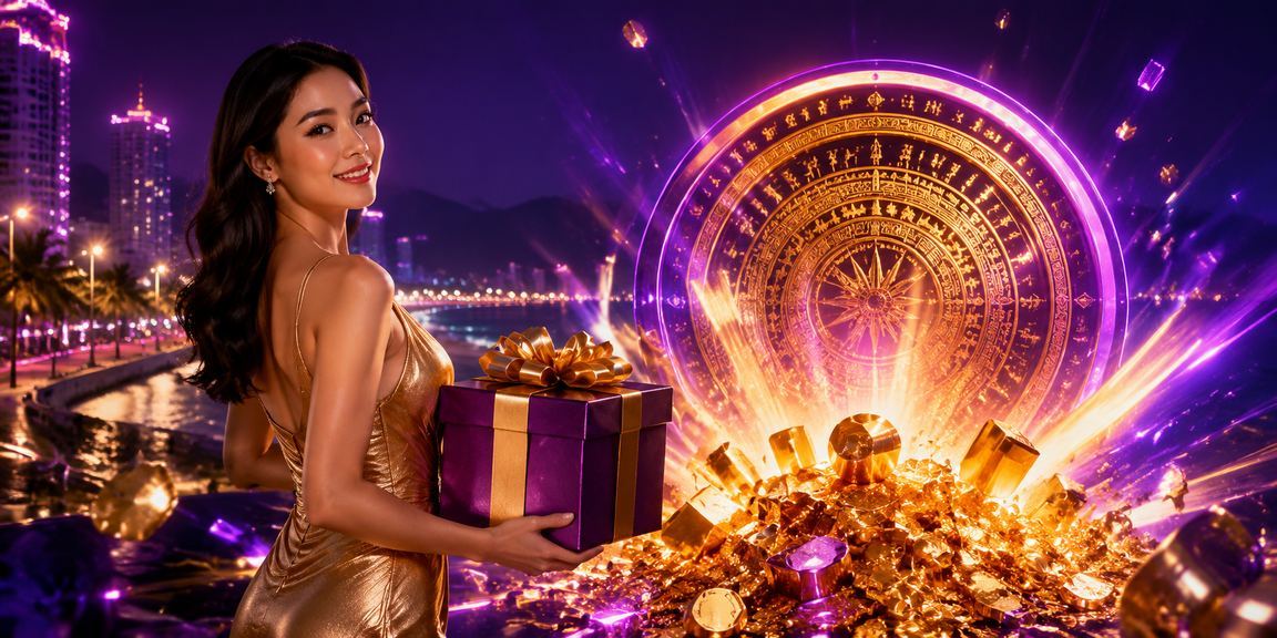Khung cảnh Nha Trang về đêm với ánh đèn neon rực rỡ và không khí cá cược trực tuyến sôi động